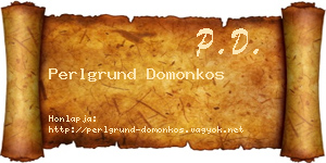 Perlgrund Domonkos névjegykártya