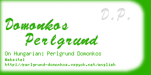 domonkos perlgrund business card
